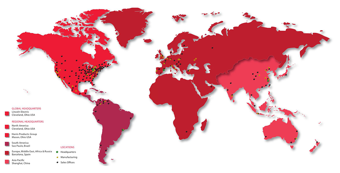 10,000+ employees across 45 manufacturing facilities in 19 countries. Distribution to 160+ countries